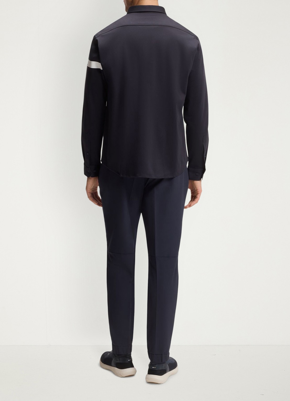 BOSS Overhemd met logo  - achterkant donkerblauw