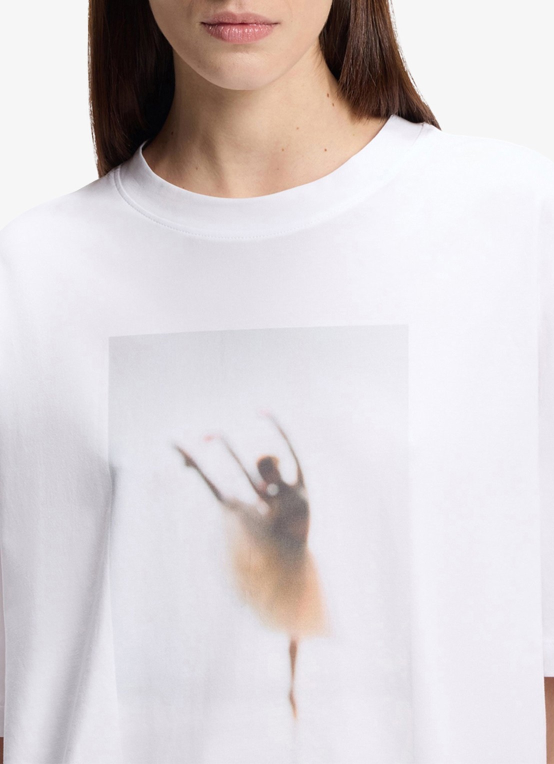 BOSS Oversized T-shirt met print - detail 5 wit