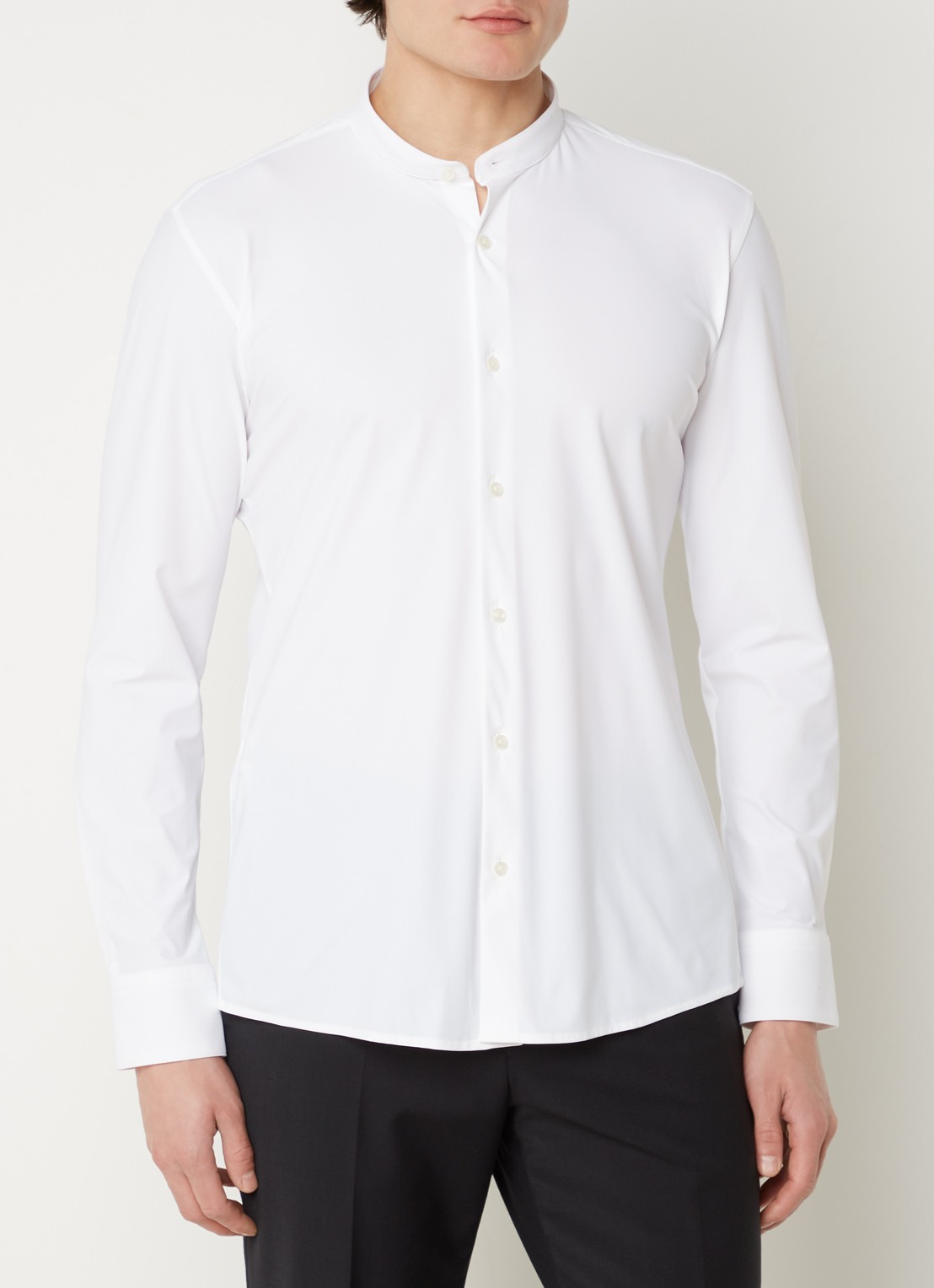 BOSS P-Hank slim fit overhemd met stretch - detail 9 wit