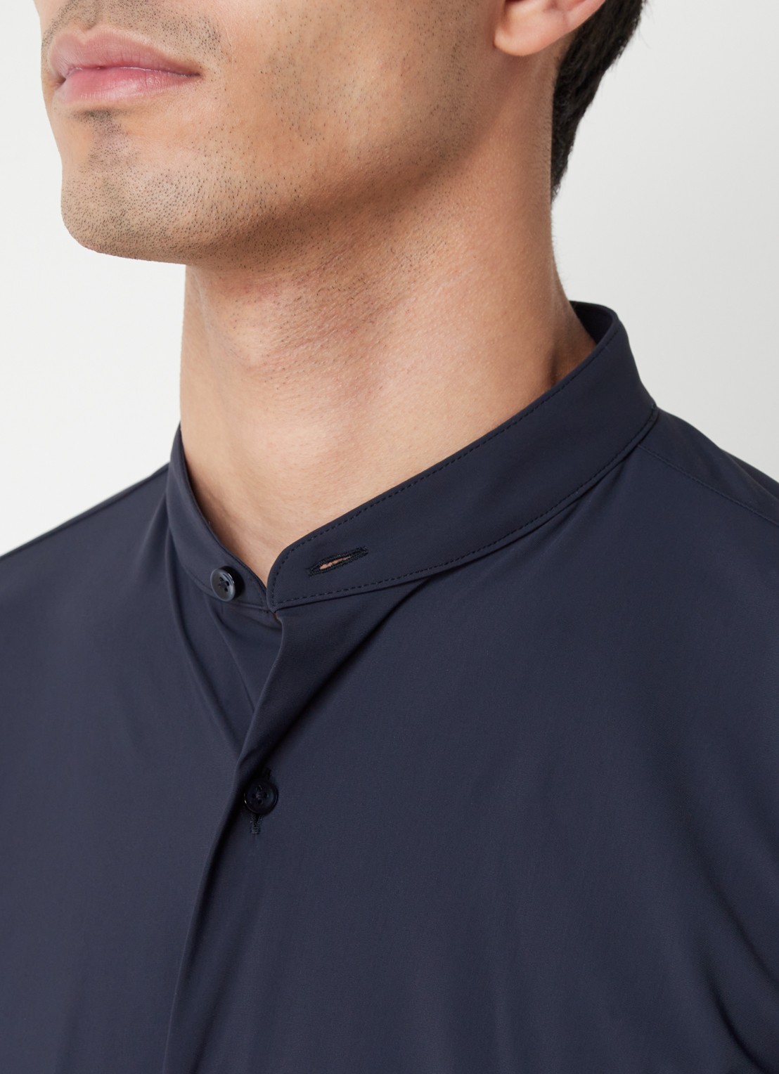 BOSS P-Hank slim fit overhemd met stretch - detail 5 donkerblauw