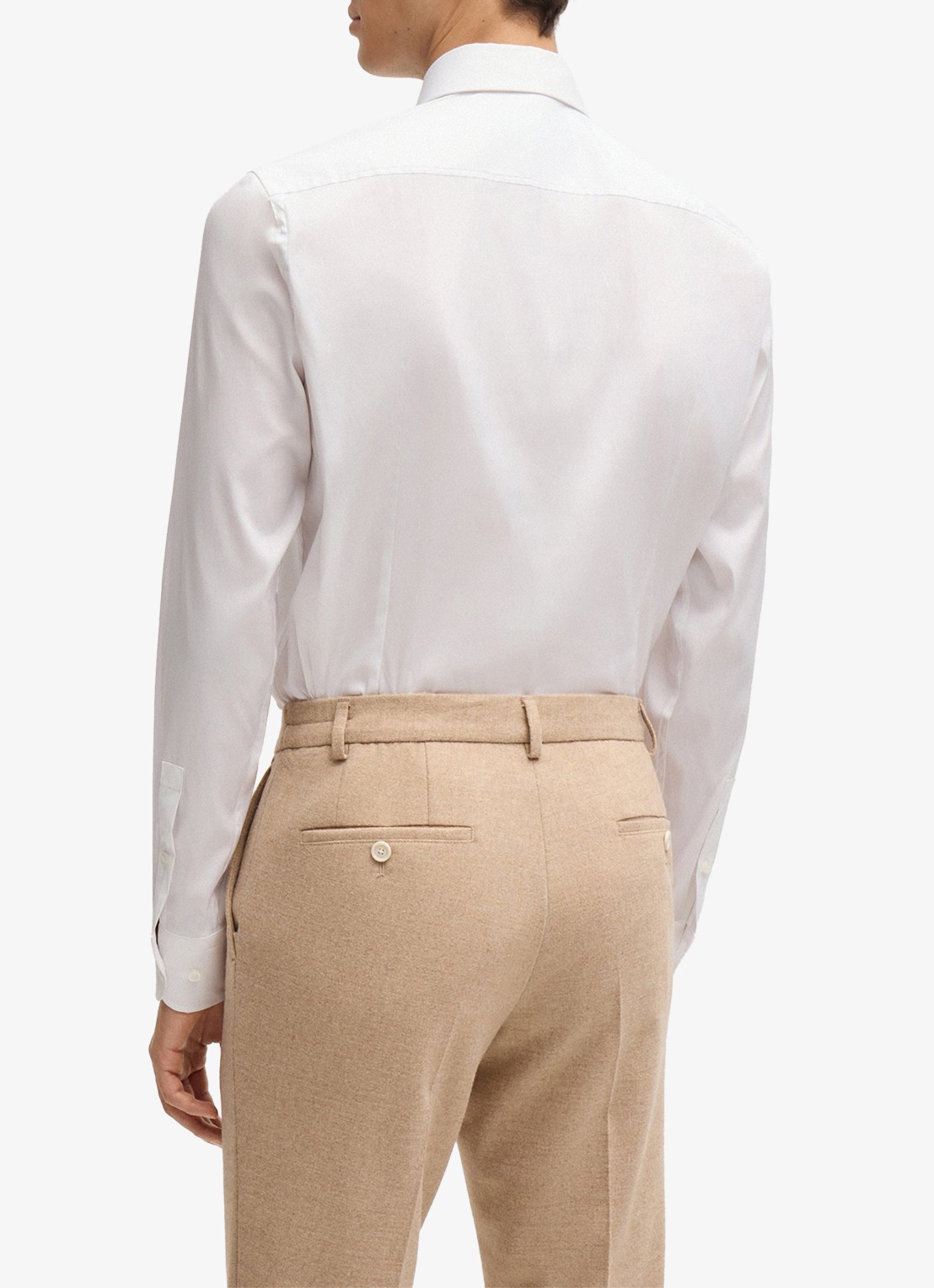 BOSS P-Hank-Spread slim fit overhemd - achterkant wit