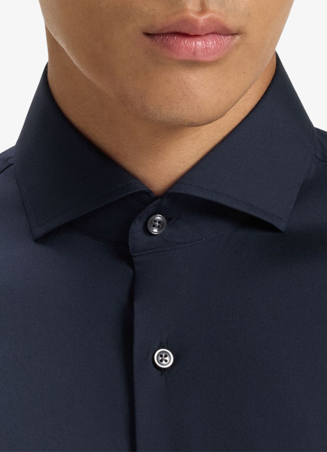 BOSS P-Hank-Spread slim fit overhemd - detail 2 donkerblauw
