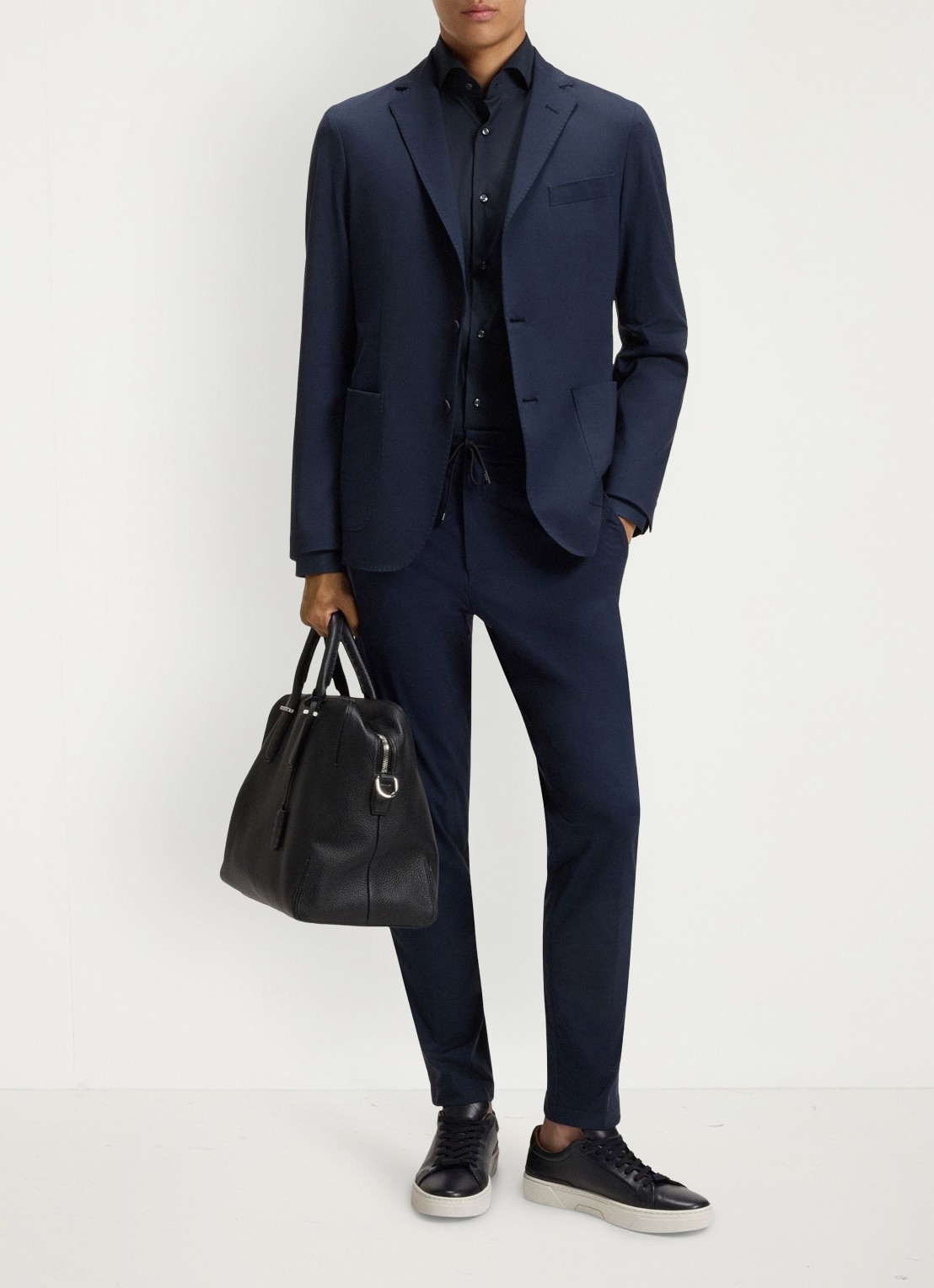 BOSS P-Hank-Spread slim fit overhemd - voorkant 6 donkerblauw