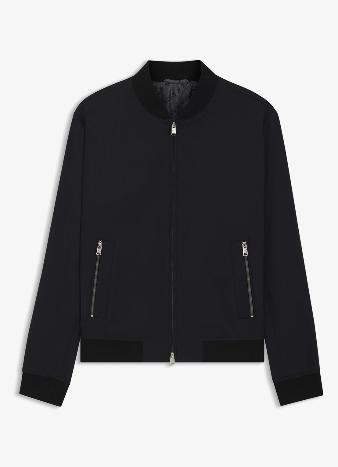 BOSS P-Hanry bomberjack met ritszakken - voorkant 5 zwart