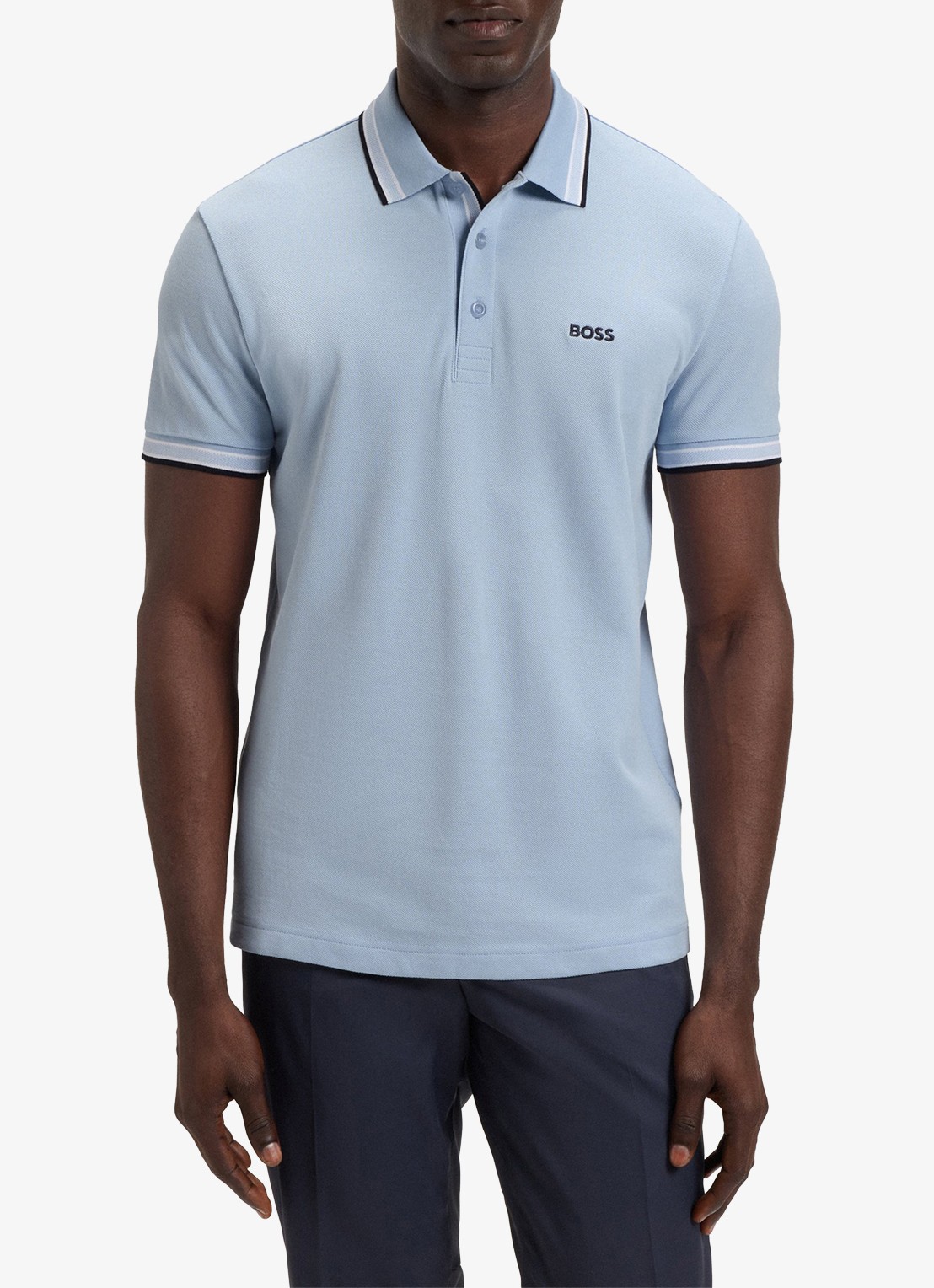 BOSS Paddy regular fit polo van piqué katoen met logo  - detail 8 white-100 / wit