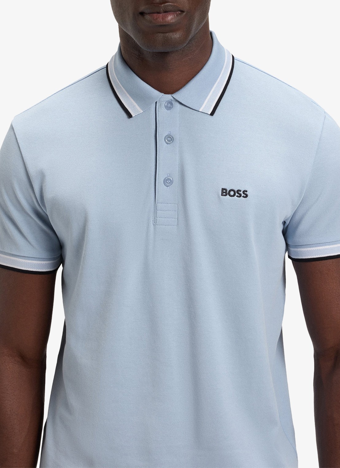 BOSS Paddy regular fit polo van piqué katoen met logo  - detail 9 white-100 / wit