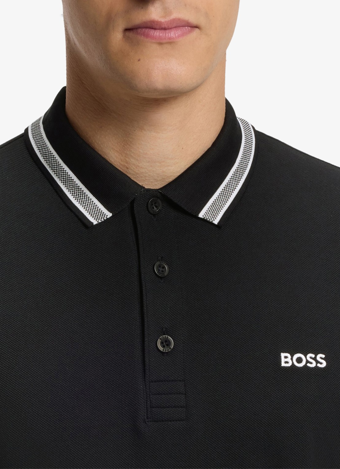 BOSS Paddy regular fit polo van piqué katoen met logo  - detail 6 dark blue-402 / blauw