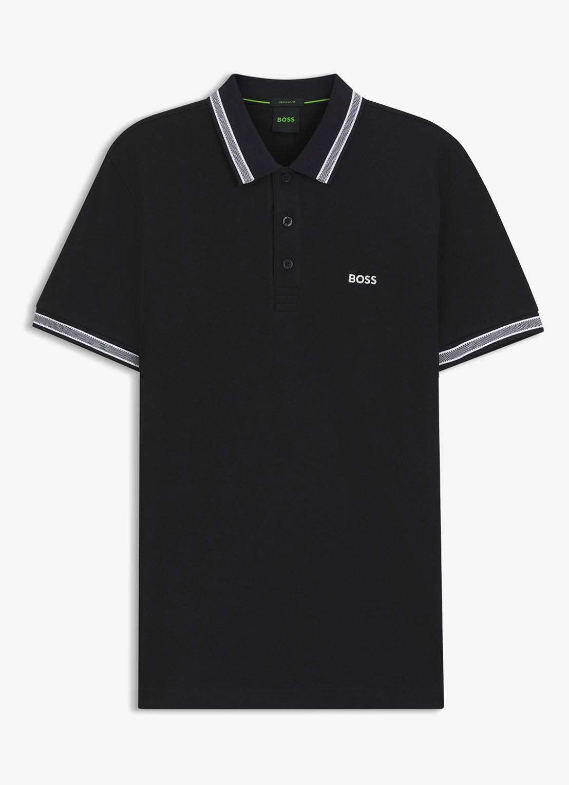 BOSS Paddy regular fit polo van piqué katoen met logo  - voorkant dark blue-402 / blauw
