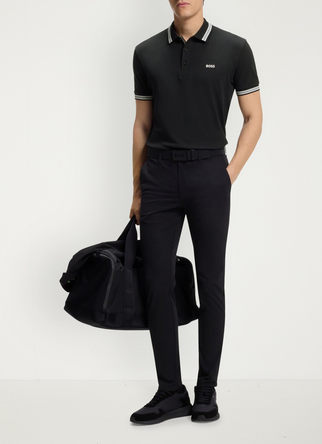 BOSS Paddy regular fit polo van piqué katoen met logo  - voorkant 2 dark blue-402 / blauw