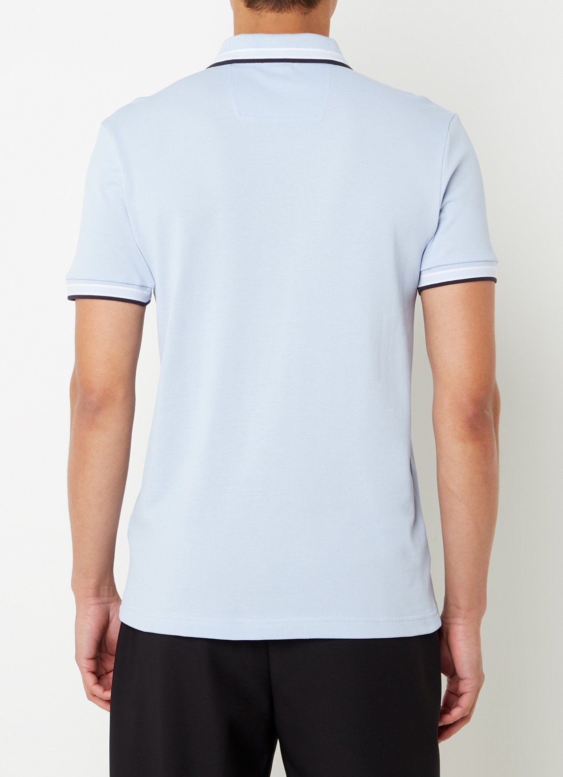 BOSS Paddy regular fit polo van piqué katoen met logo  - achterkant 2 light/pastel blue-450 / blauw