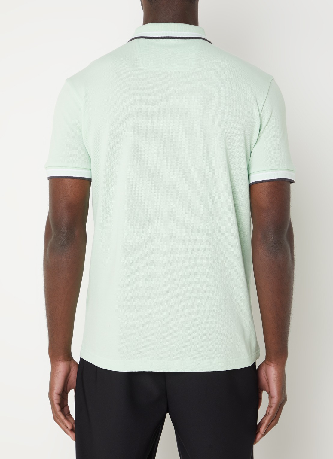 BOSS Paddy regular fit polo van piqué katoen met logo  - achterkant 3 open green-388 / groen