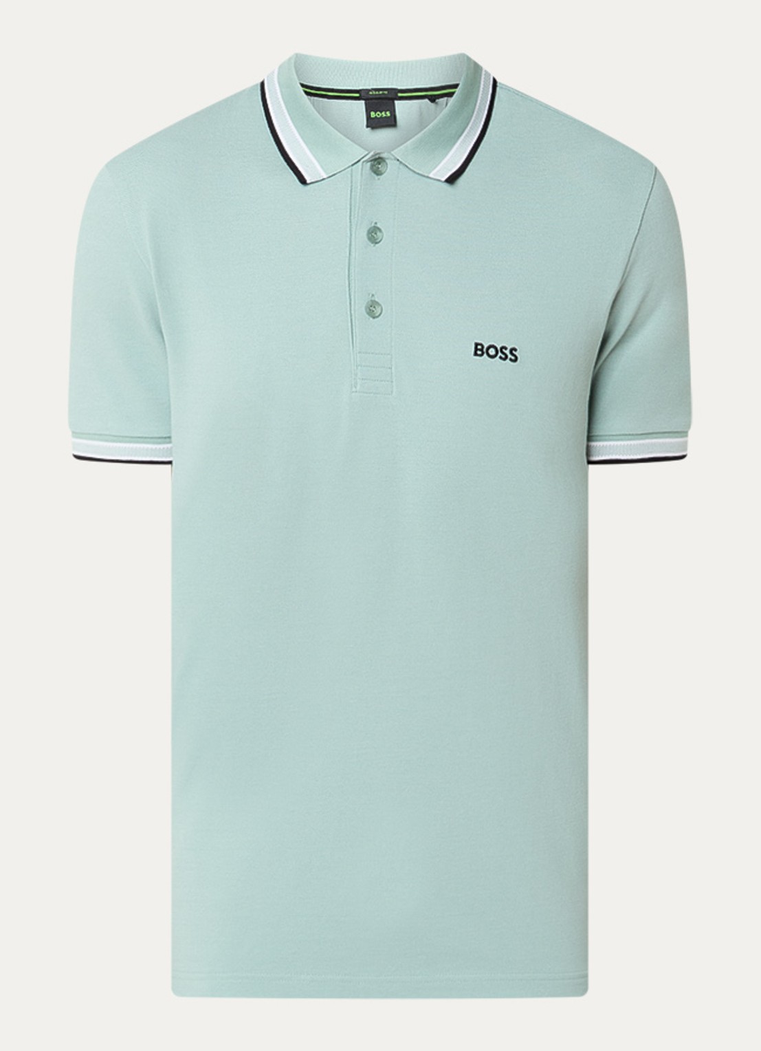 BOSS Paddy regular fit polo van piqué katoen met logo  - voorkant open green-357 / groen