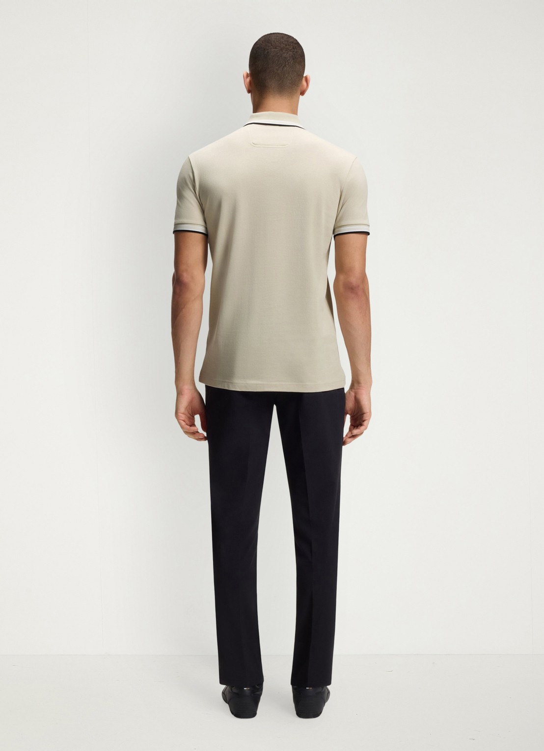 BOSS Paddy regular fit polo van piqué katoen met logo  - achterkant 3 light beige-276 / beige