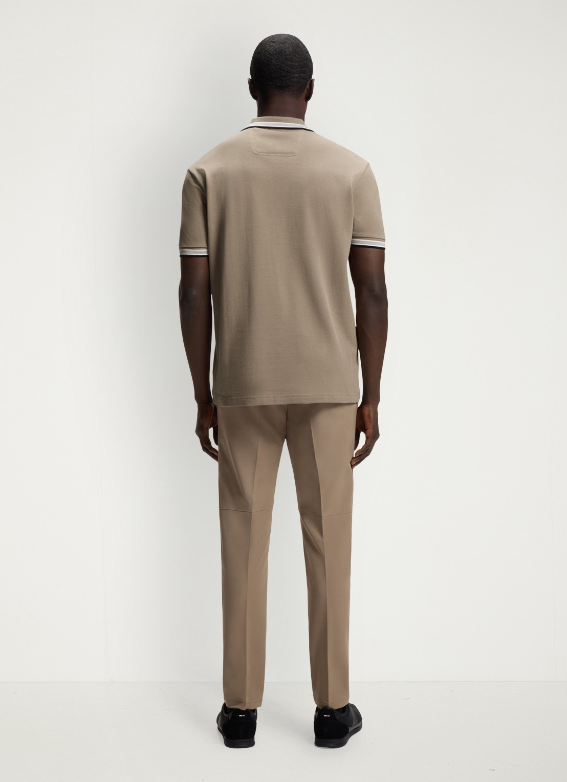 BOSS Paddy regular fit polo van piqué katoen met logo  - achterkant 3 light/pastel green-336 / groen