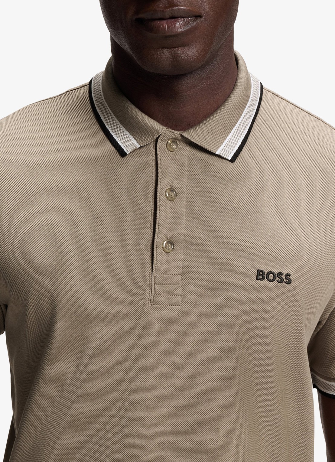 BOSS Paddy regular fit polo van piqué katoen met logo  - detail 5 light/pastel green-336 / groen