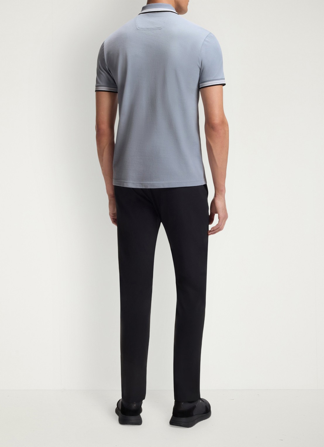 BOSS Paddy regular fit polo van piqué katoen met logo  - detail 2 dark grey-025 / grijs