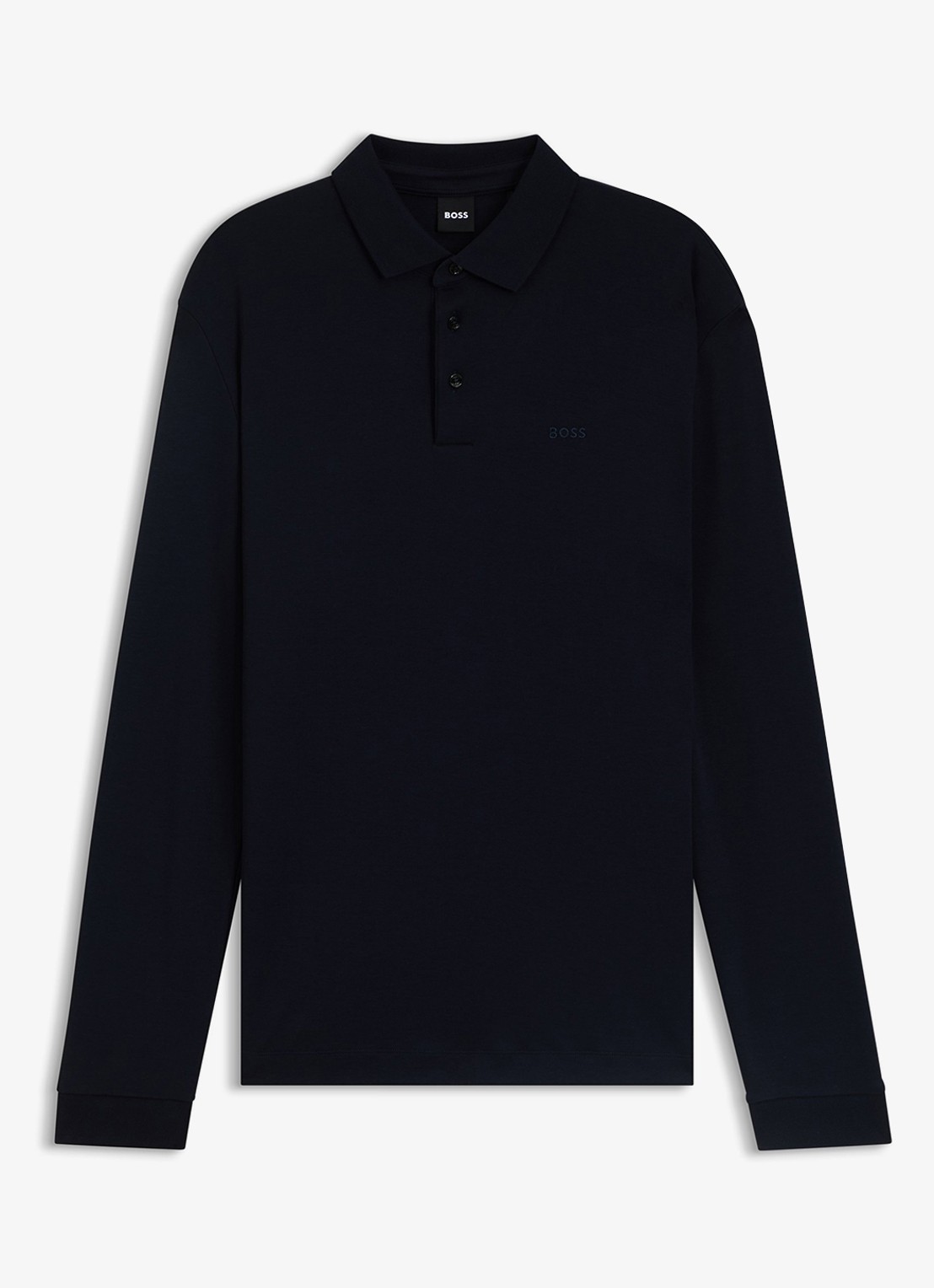 BOSS Pado regular fit polo met logo en stretch  - voorkant 5 donkerblauw