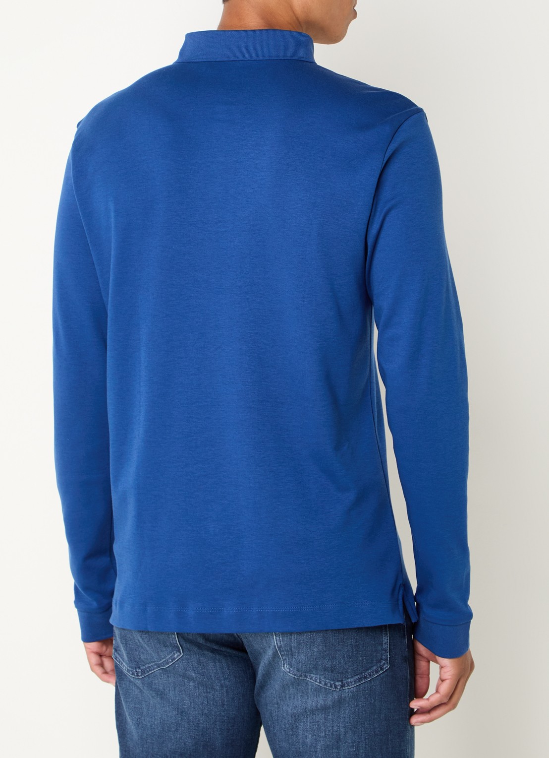 BOSS Pado regular fit polo met logo en stretch  - achterkant 2 royalblauw