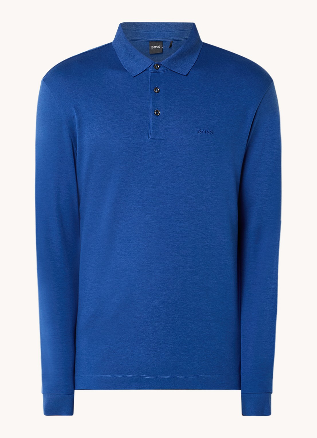 BOSS Pado regular fit polo met logo en stretch  - voorkant 3 royalblauw