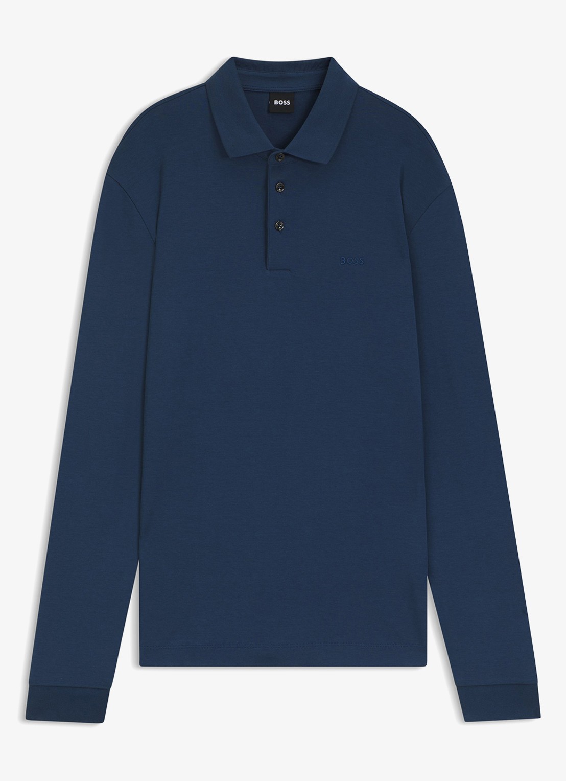 BOSS Pado regular fit polo met logo en stretch  - voorkant 4 petrol