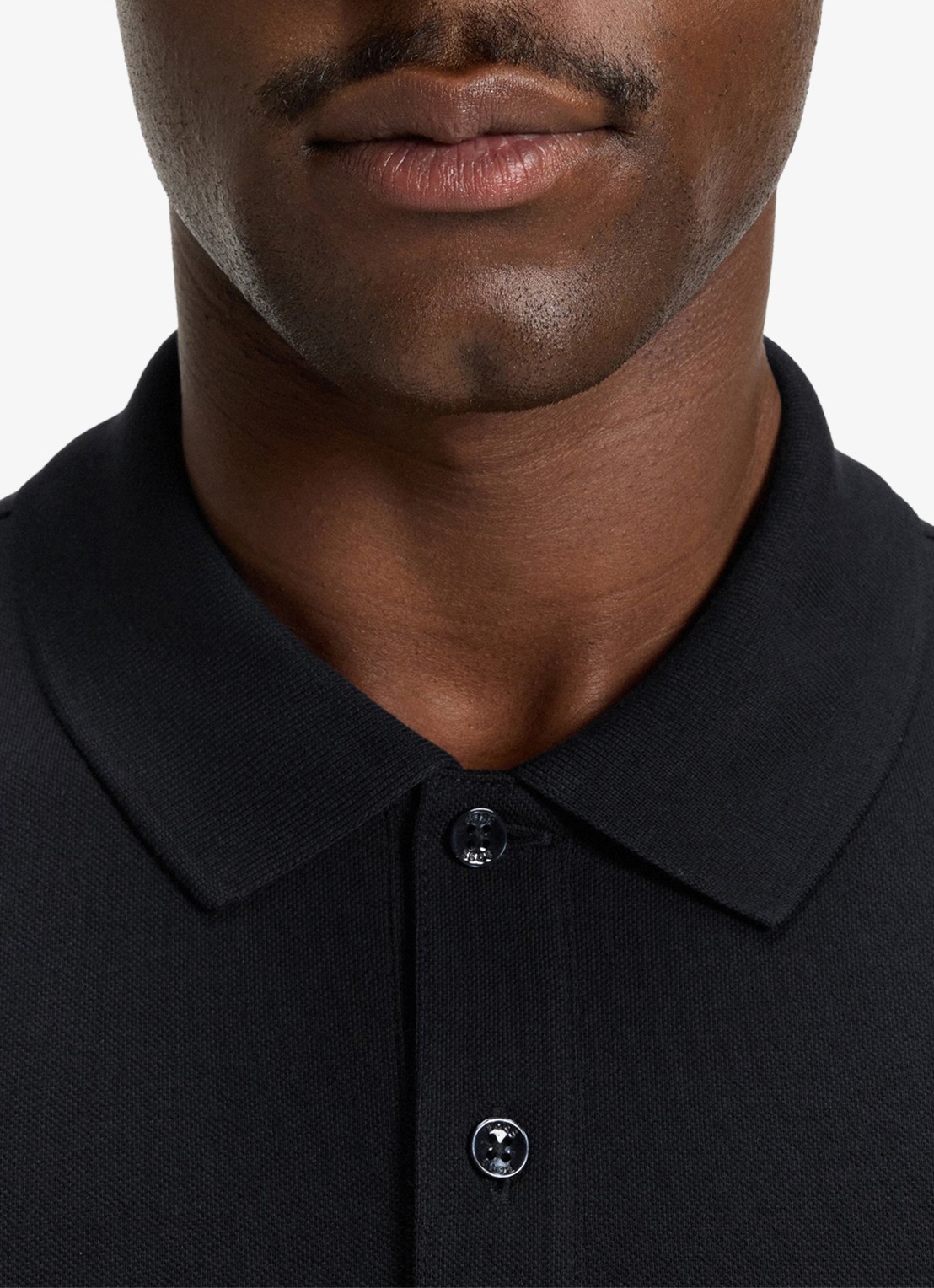 BOSS Pallas regular fit polo van piqué katoen - detail 5 donkerblauw
