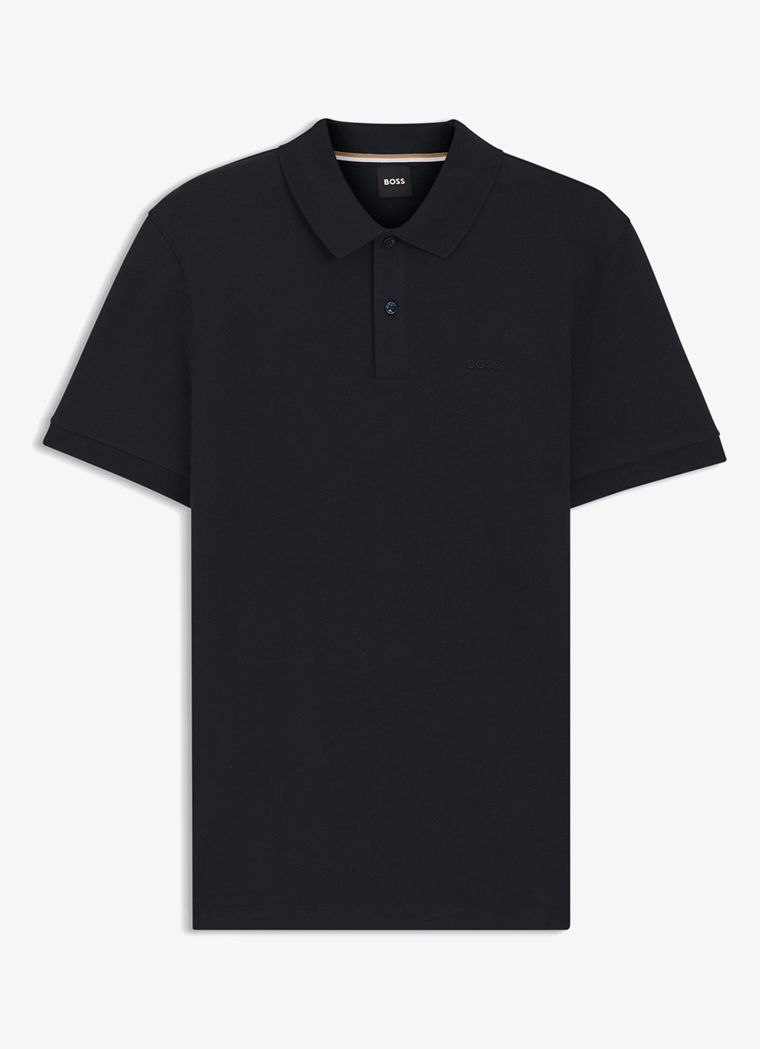 BOSS Pallas regular fit polo van piqué katoen - voorkant donkerblauw