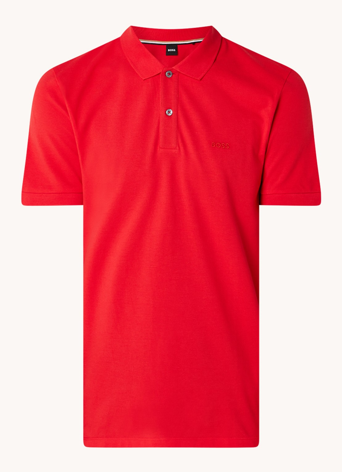 BOSS Pallas regular fit polo van piqué katoen - voorkant 3 rood