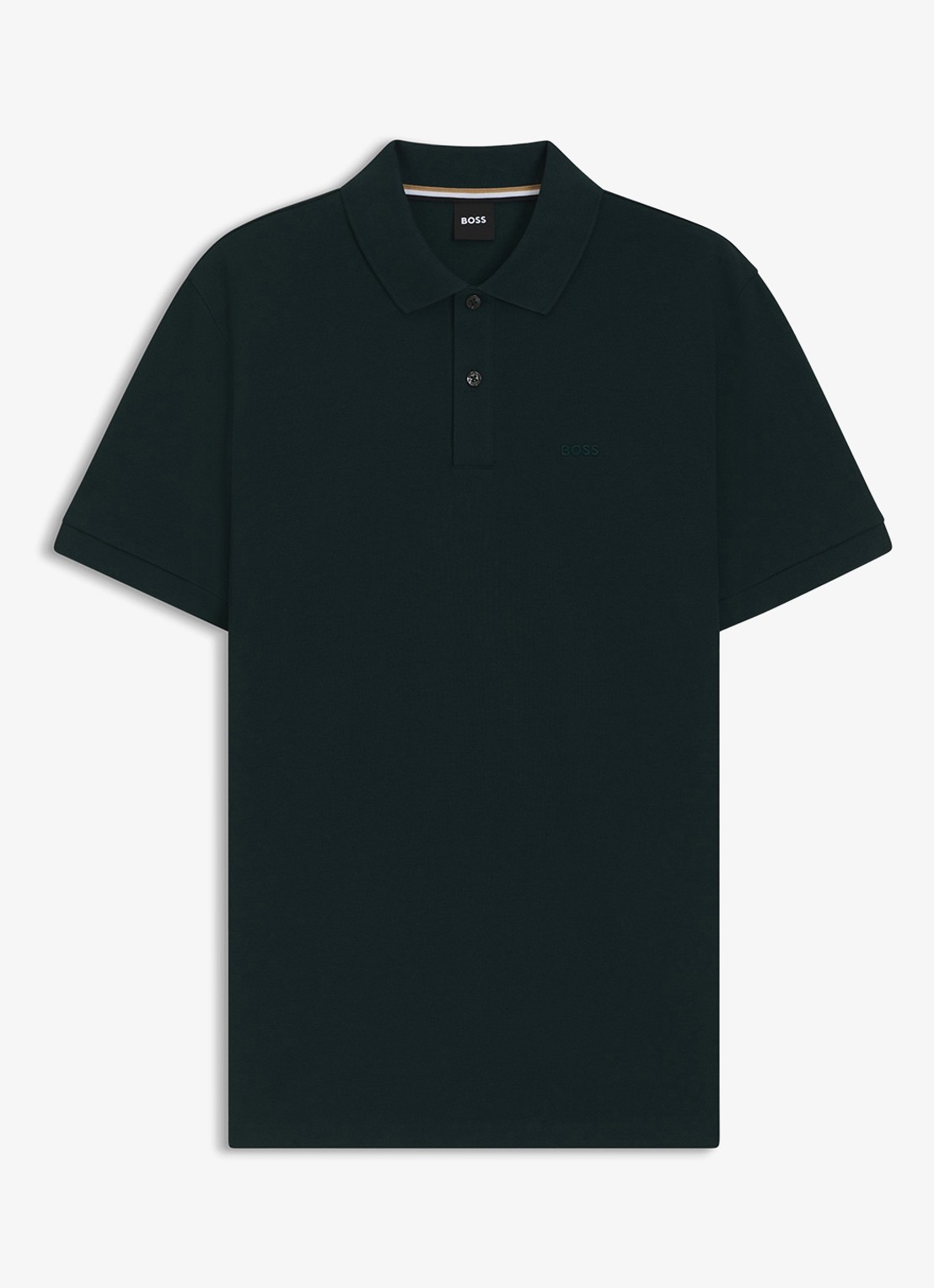 BOSS Pallas regular fit polo van piqué katoen - voorkant groen