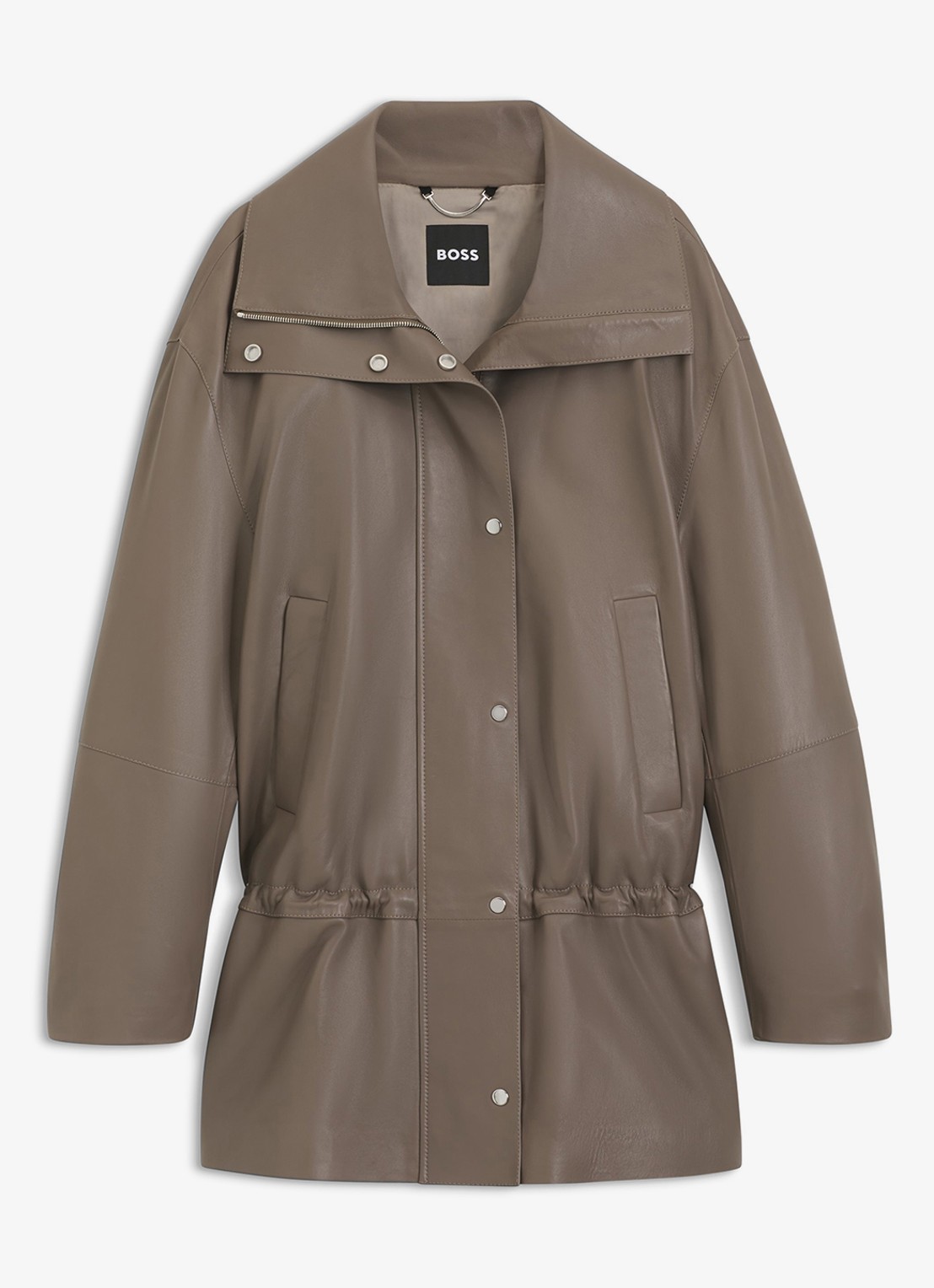 BOSS Parka met steekzakken - voorkant 5 taupe