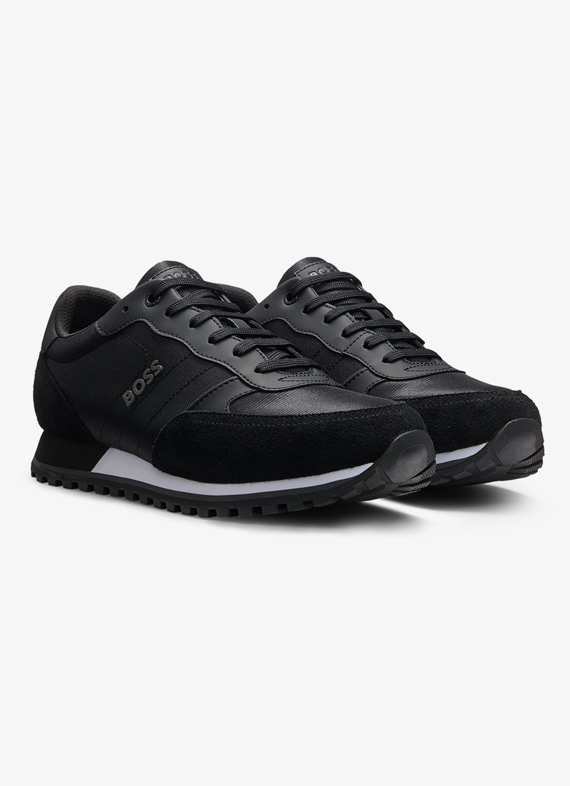 BOSS Parkour sneaker met suède details  - detail 2 zwart
