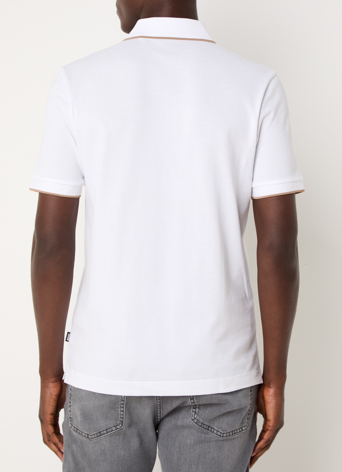 BOSS Parlay regular fit polo met logo - achterkant 3 white-100 / wit