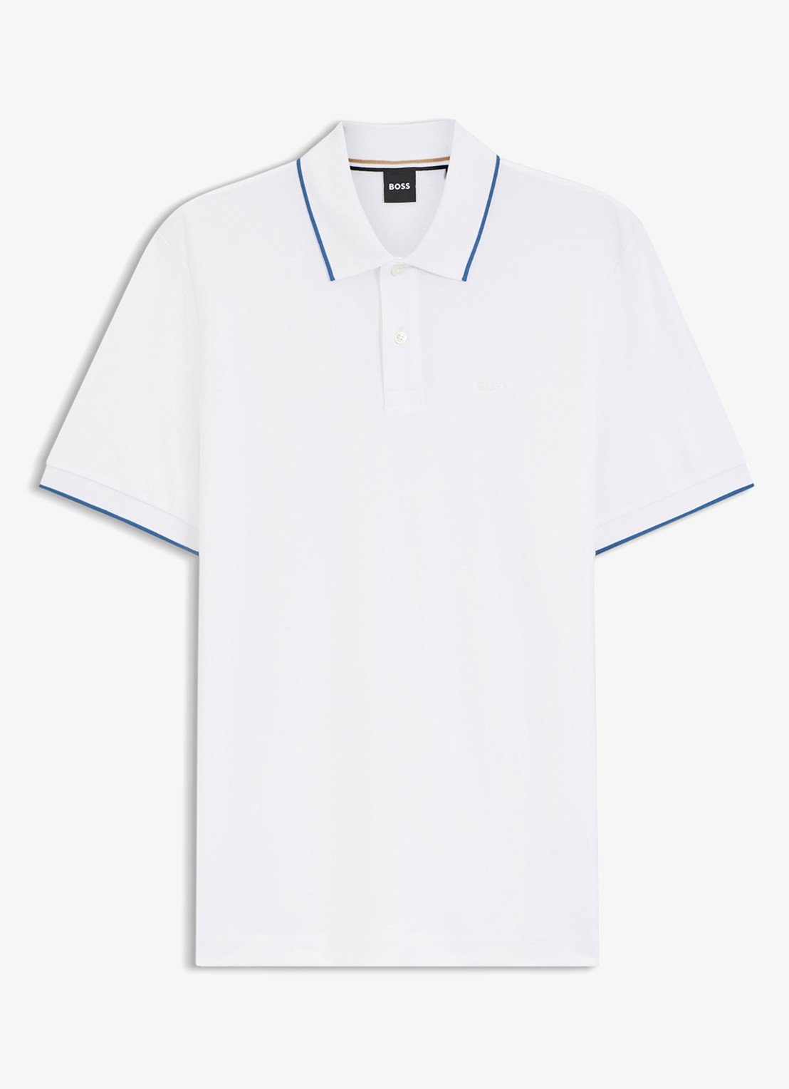 BOSS Parlay regular fit polo met logo - detail natural-101 / beige