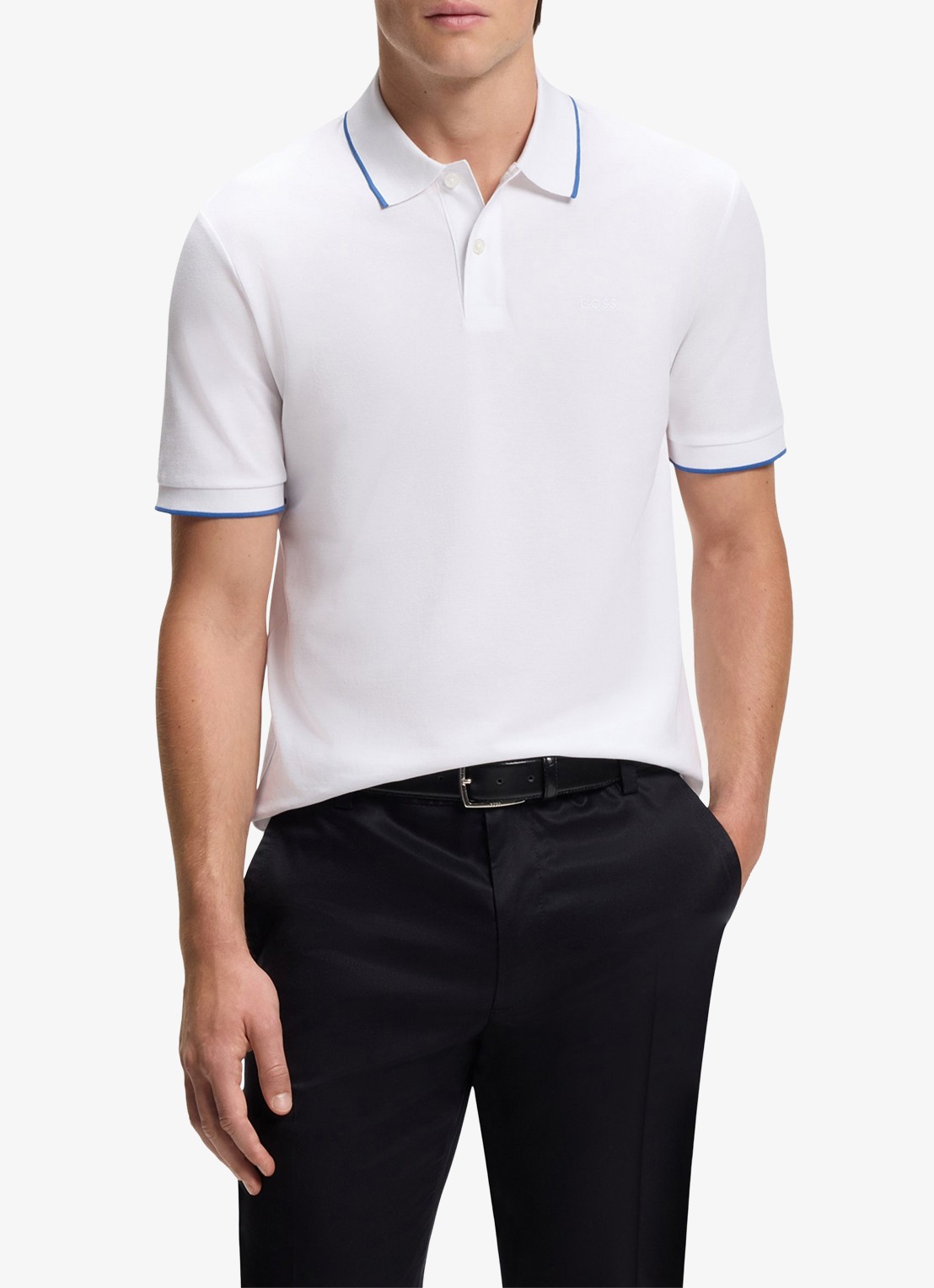BOSS Parlay regular fit polo met logo - detail 2 natural-101 / beige