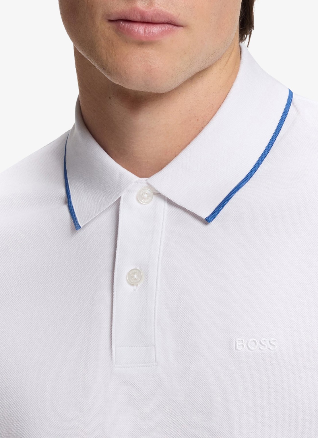 BOSS Parlay regular fit polo met logo - detail 4 natural-101 / beige
