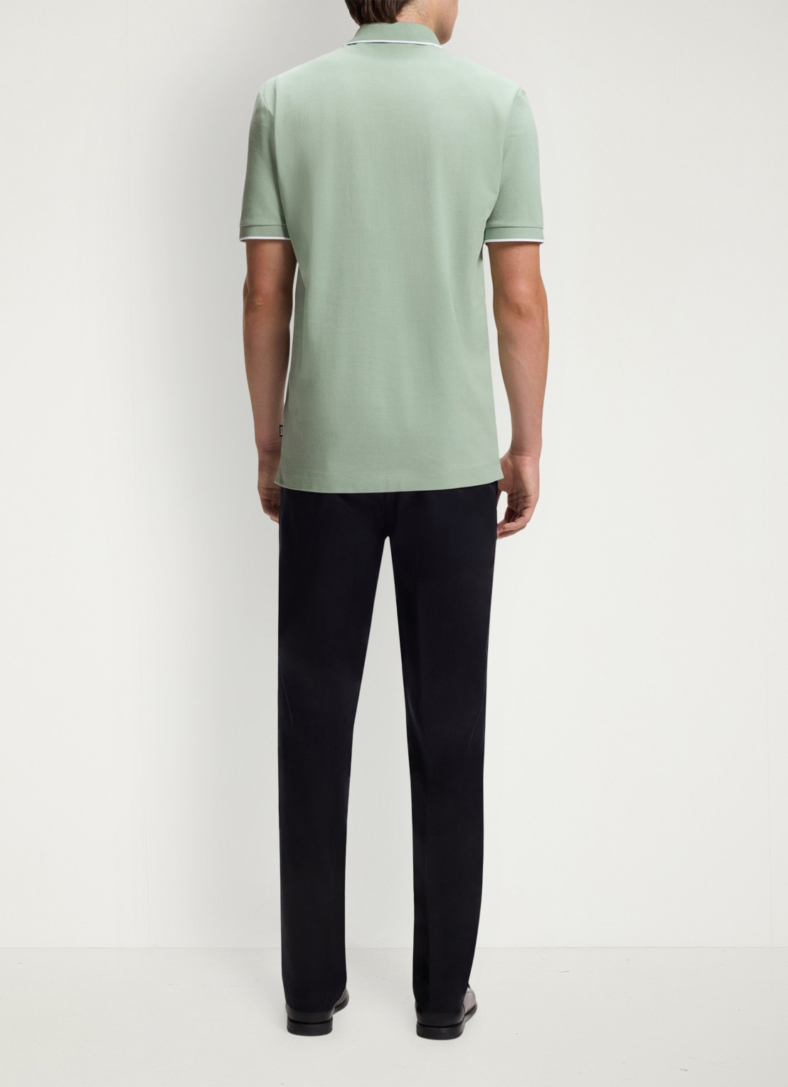 BOSS Parlay regular fit polo met logo - detail 4 open green-373 / groen