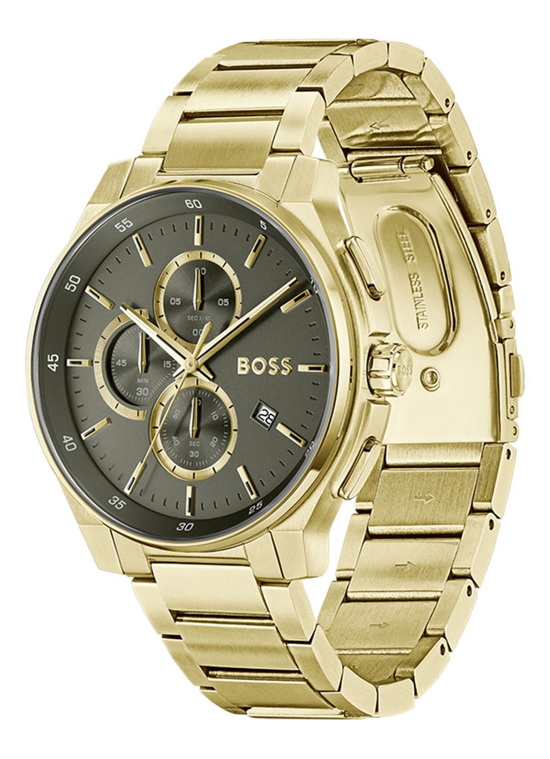 BOSS Peak 2.0 horloge HB1514190 - detail goud