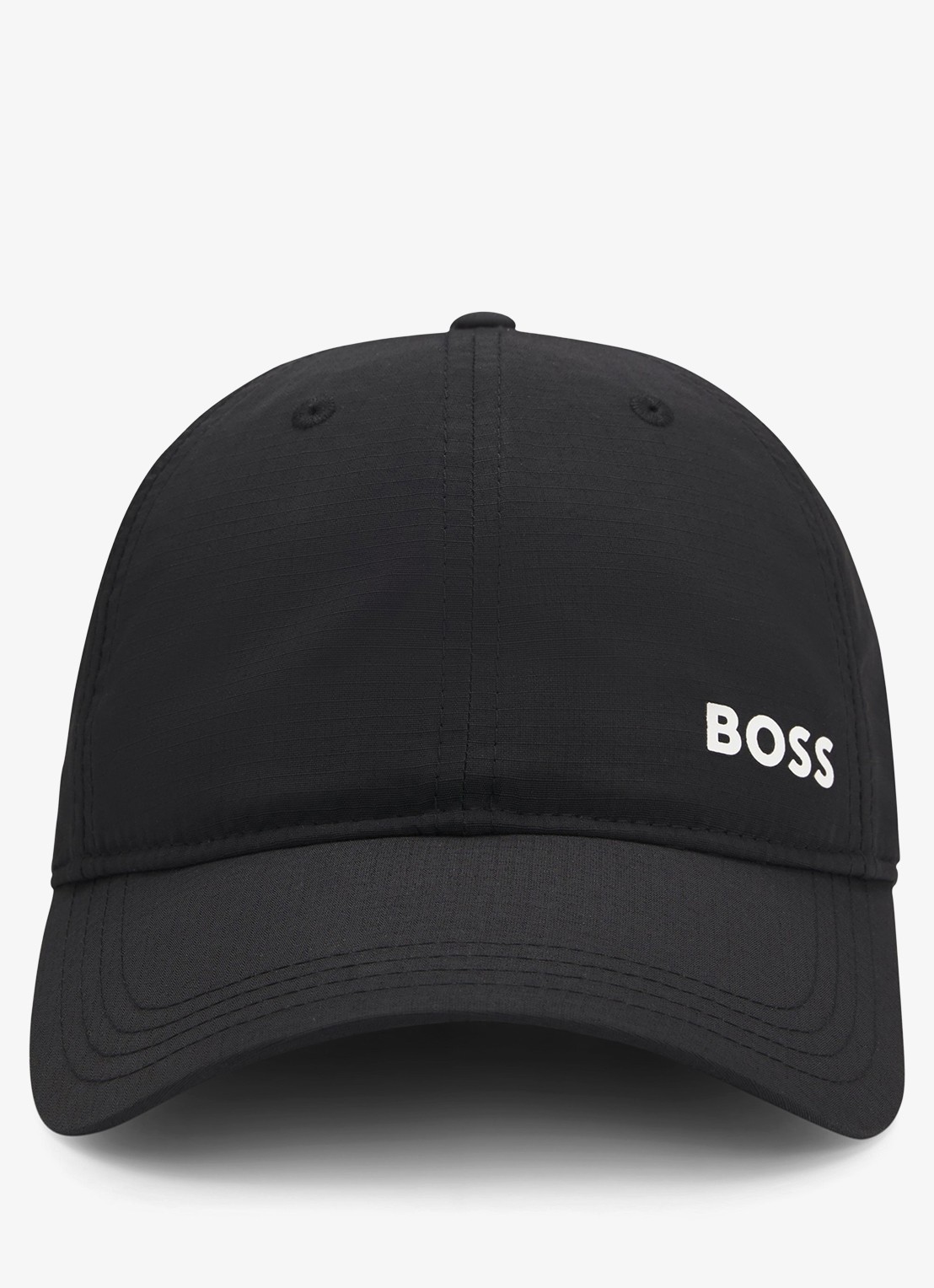 BOSS Pet met logo en uv-bescherming - voorkant 2 zwart
