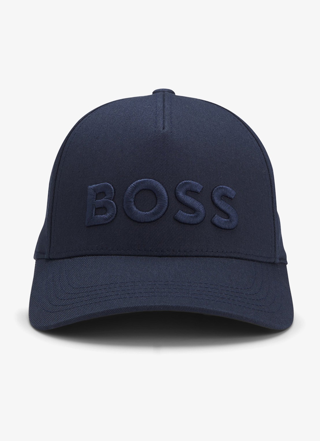 BOSS Pet met logoborduring - detail donkerblauw