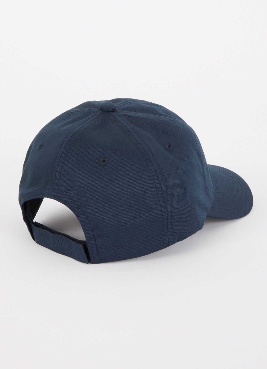 BOSS Pet van katoenen twill met logopatch - detail 2 donkerblauw