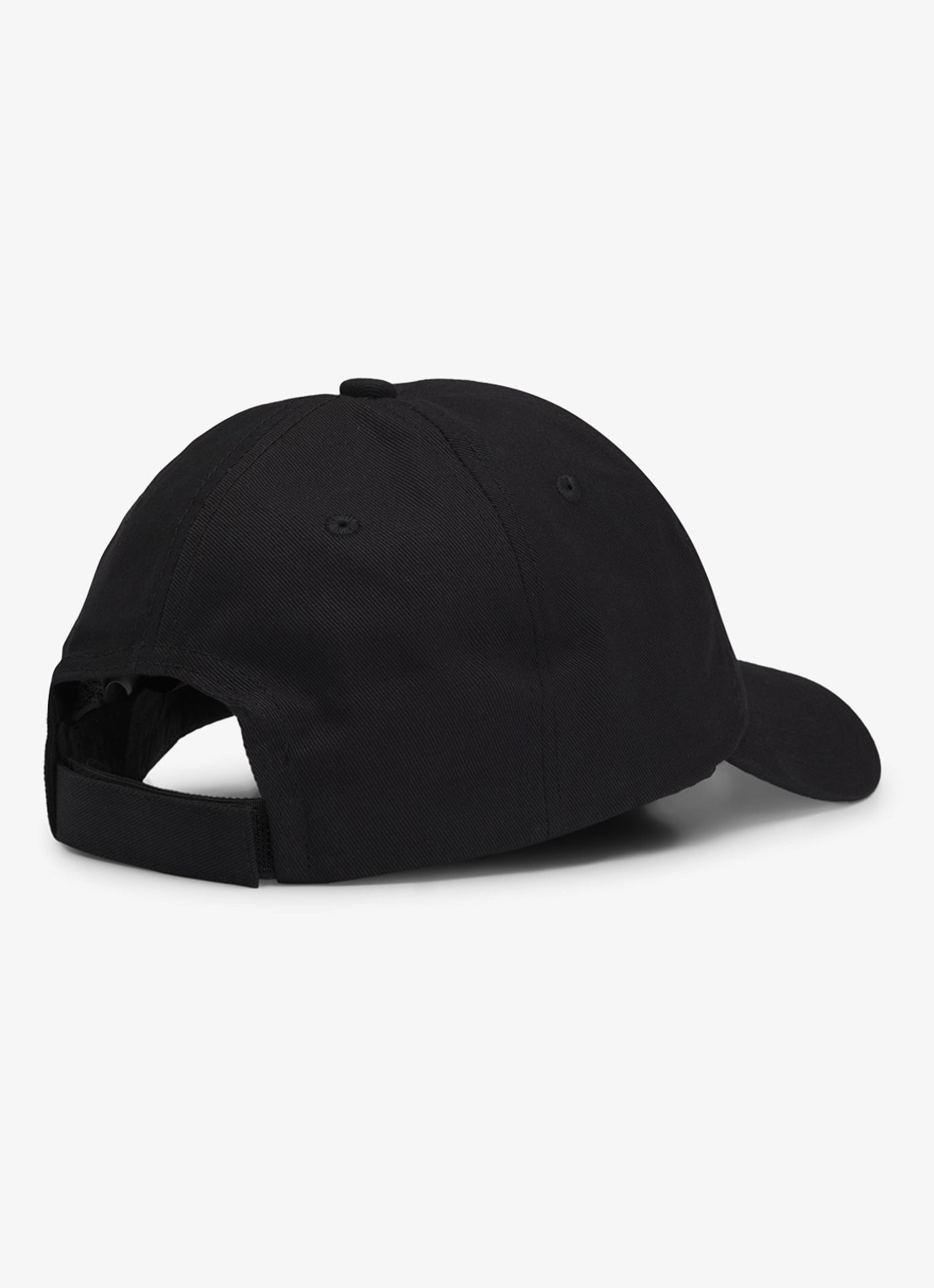 BOSS Pet van katoenen twill met logopatch - detail 2 zwart