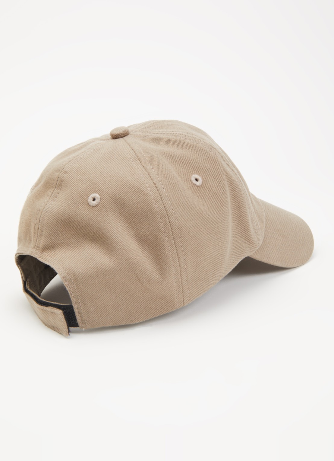 BOSS Pet van katoenen twill met logopatch - detail olijfgroen