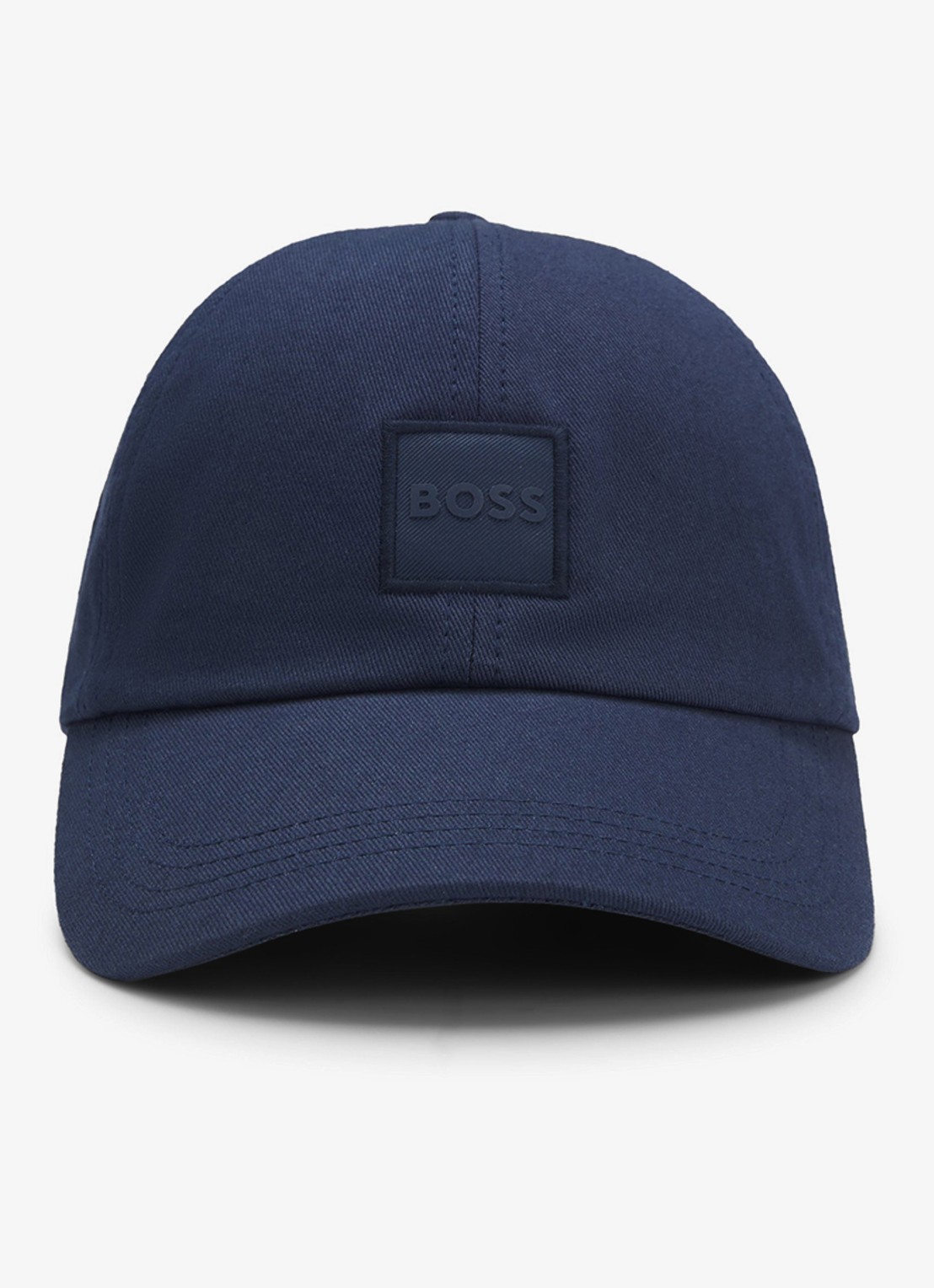 BOSS Pet van katoenen twill met logopatch - detail open blue-464