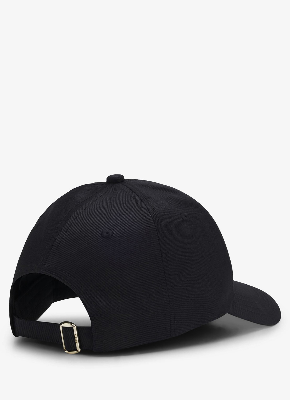 BOSS Pet van katoenen twill met ton-sur-ton logostiksel - achterkant zwart