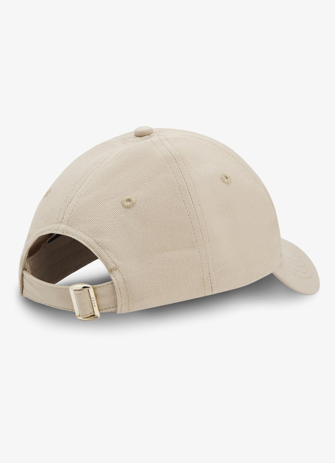 BOSS Pet van katoenen twill met ton-sur-ton logostiksel - detail 2 light beige-275 / beige