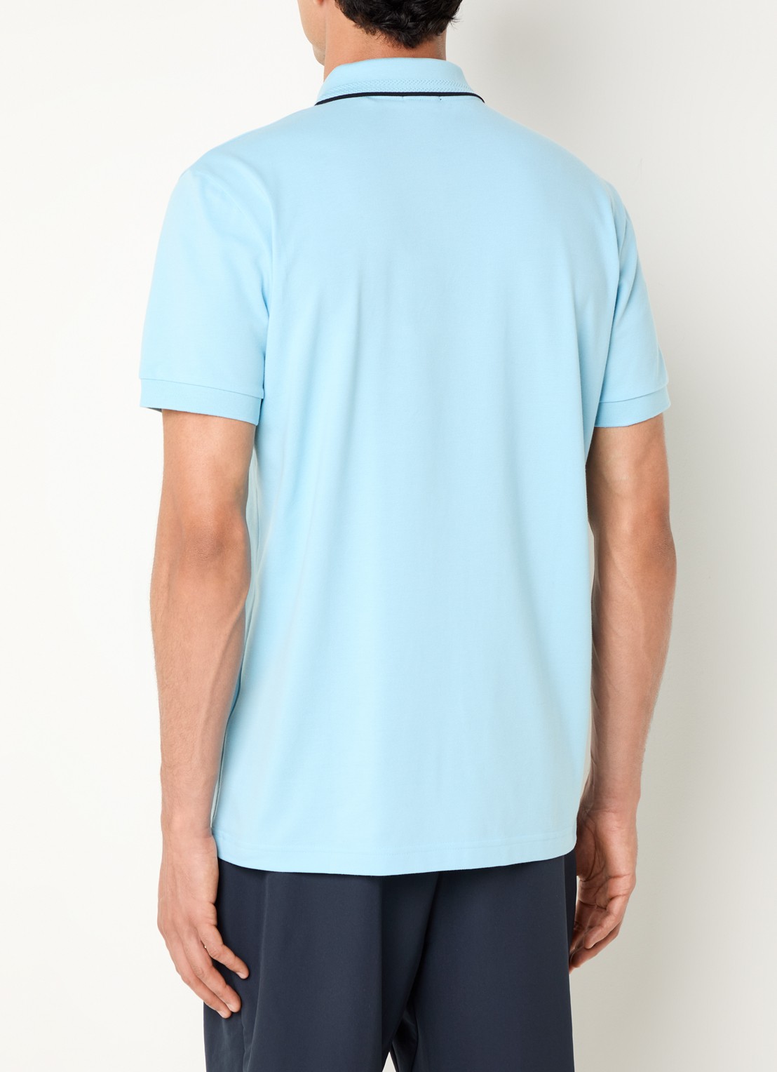 BOSS Phillix regular fit polo met logo - achterkant 2 lichtblauw