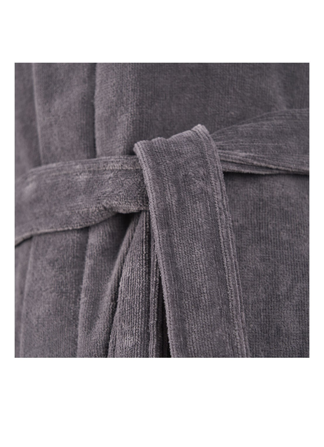 BOSS Plain badjas van katoen - detail 2 grijs
