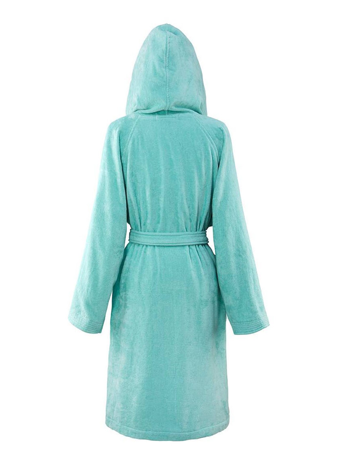 BOSS Plain badjas van katoen - achterkant 3 turquoise