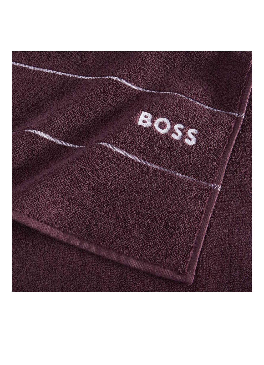 BOSS Plain badlaken - 600 gr/m2 - 100 x 150 cm - detail bordeauxrood