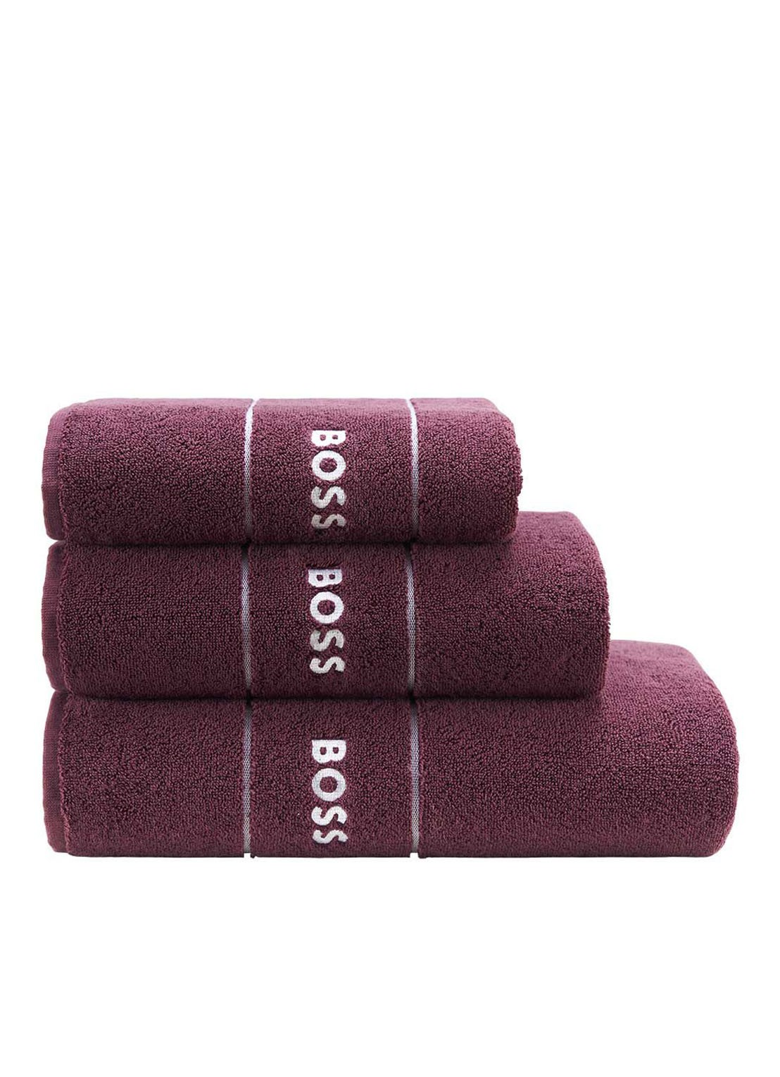 BOSS Plain badlaken - 600 gr/m2 - 100 x 150 cm - voorkant 5 bordeauxrood