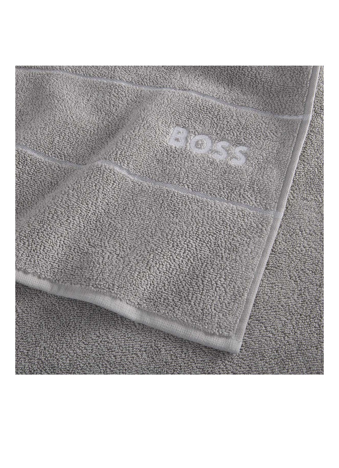 BOSS Plain badlaken - 600 gr/m2 - 100 x 150 cm - detail 3 lichtgrijs